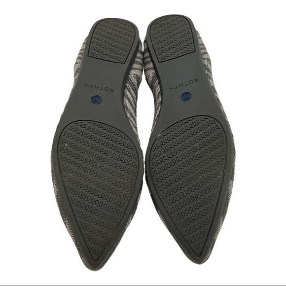 Rothy’s Gray Zebra The Point RARE Retired Flats Women’s 7.5 - Picture 10 of 16